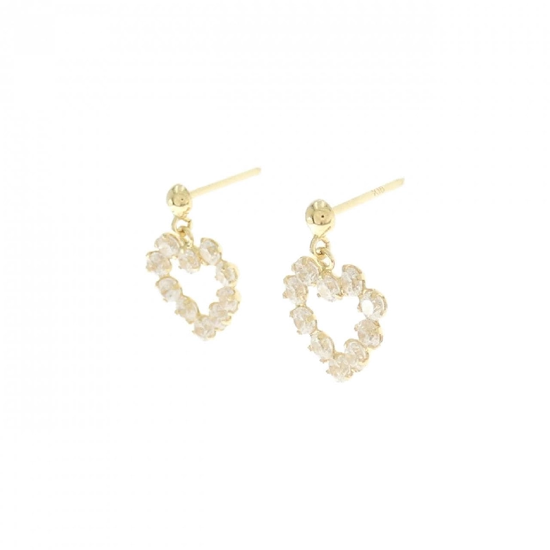 K18YG Bông tai hình trái tim - Hàng hiệu Chính hãng 871515