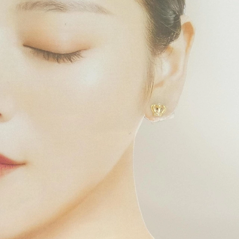 K18YG Vương miện Ngọc trai Akoya Bông tai - Hàng hiệu Chính hãng 864712