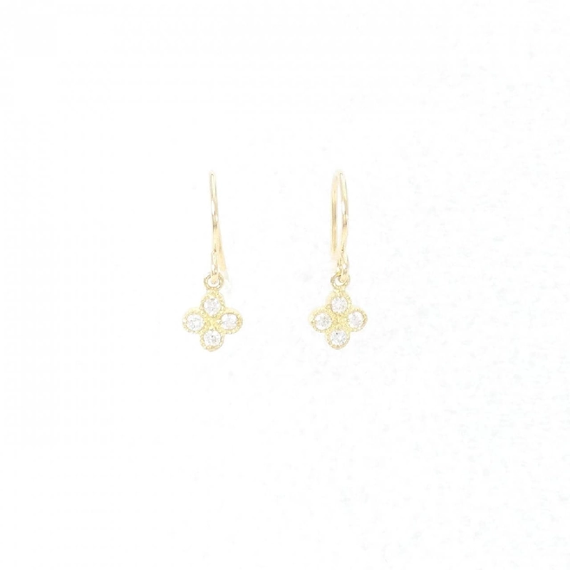 K18YG Bông tai hoa kim cương 0.08CT - Hàng hiệu Chính hãng 869222