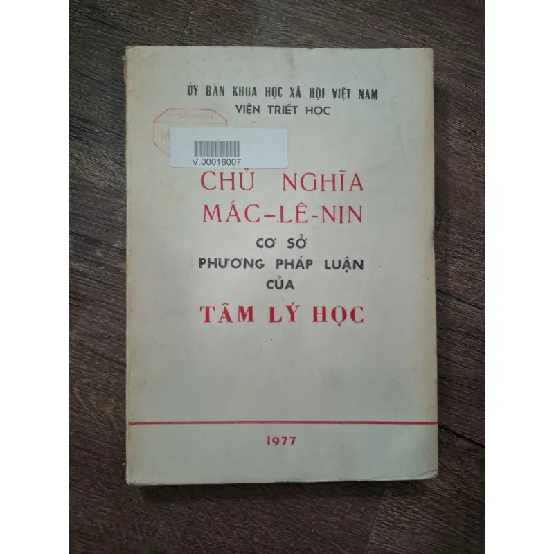 CHỦ NGHĨA MÁC-LÊ-NIN CƠ SỞ PHƯƠNG PHÁP LUẬN CỦA TÂM LÝ HỌC 718464