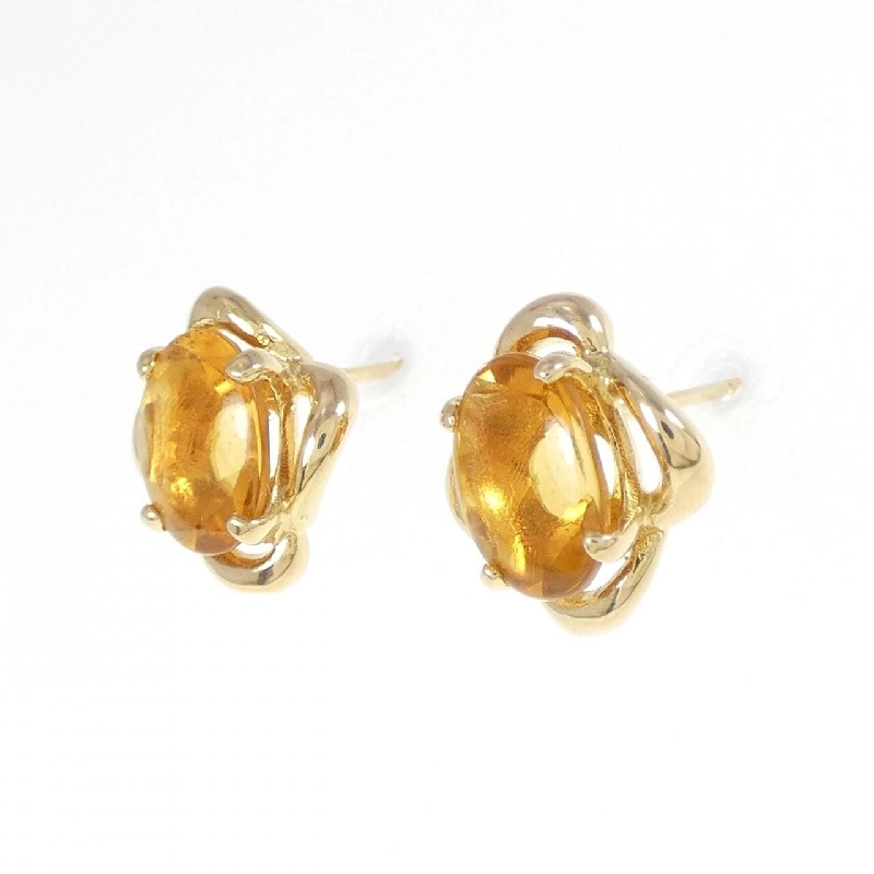 K18YG Citrine Bông tai - Hàng hiệu Chính hãng 871920