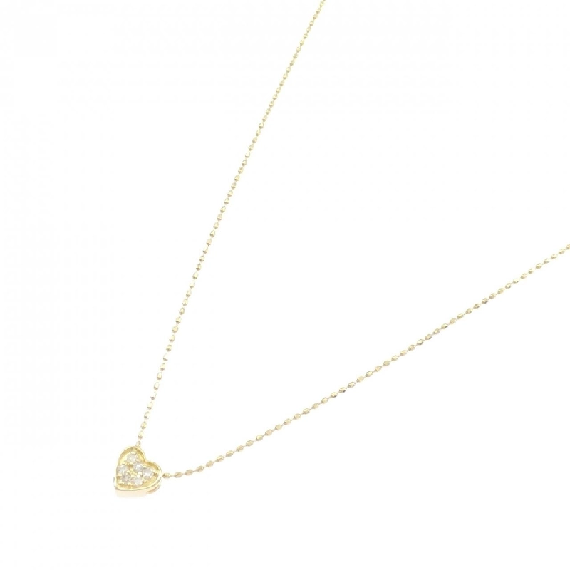 K18YG Dây chuyền kim cương hình trái tim - Hàng hiệu Chính hãng 863156