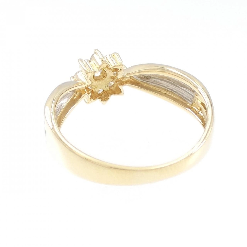 Nhẫn kim cương hoa K18YG/PT900 0.21CT 671222