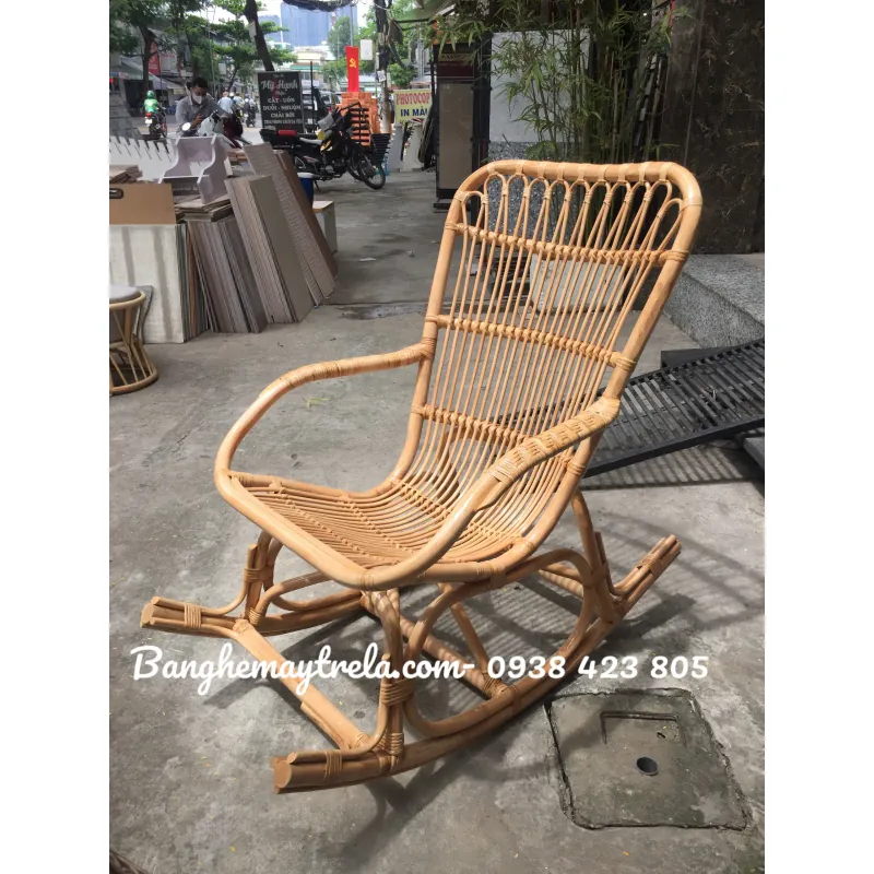 Ghế bập bênh mây tre đan 713971