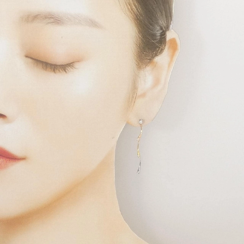 Bông tai kim cương ba màu K18 0.10CT - Hàng hiệu chính hãng 866548