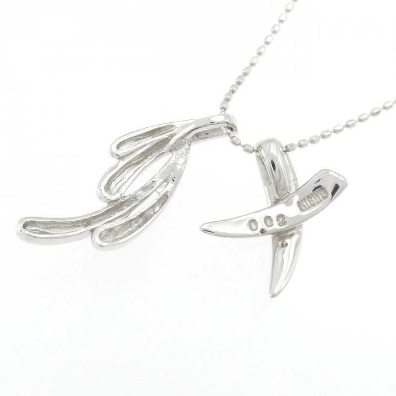 K18WG/PT950 2WAY Dây chuyền kim cương 0.02CT - Hàng hiệu Authentic 860890