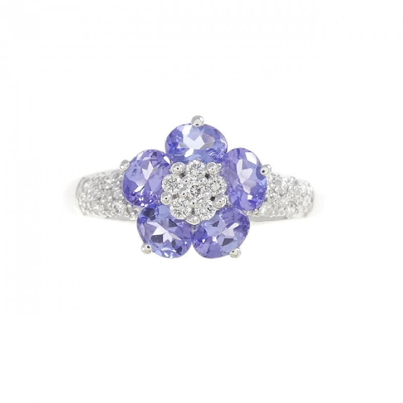 Nhẫn Tanzanite K14WG Hoa - Hàng hiệu Chính hãng 854717