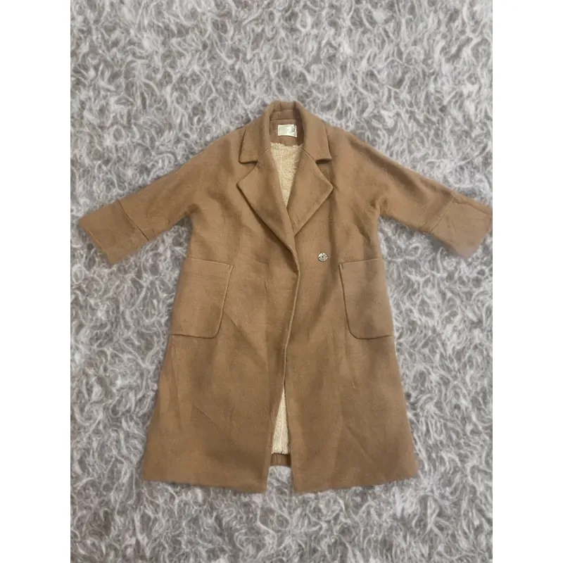 Áo dạ lót lông size ML màu nâu trend  605014