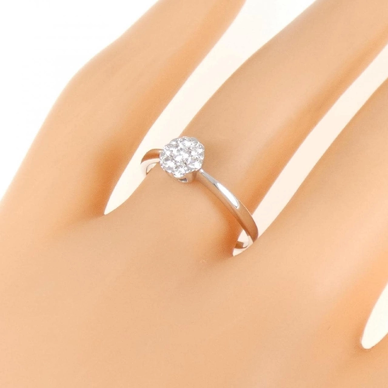 Nhẫn kim cương hoa K18WG 0.19CT - Hàng hiệu Authentic 849563