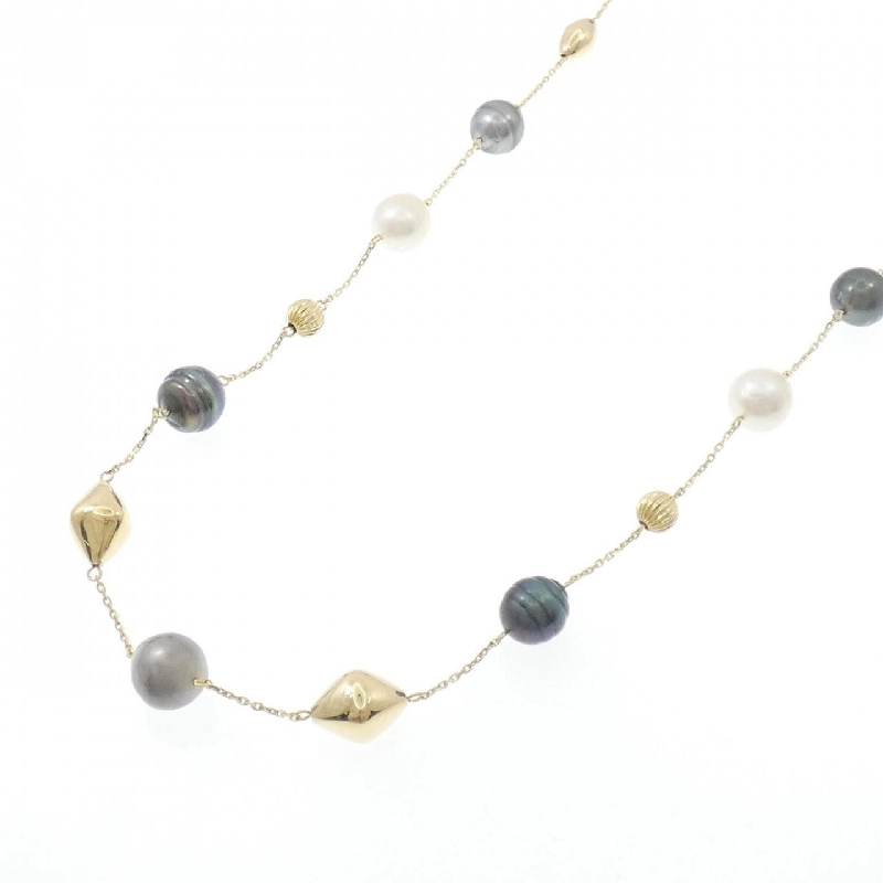 K18YG Ngọc trai đen dây chuyền - Hàng hiệu Authentic 847397