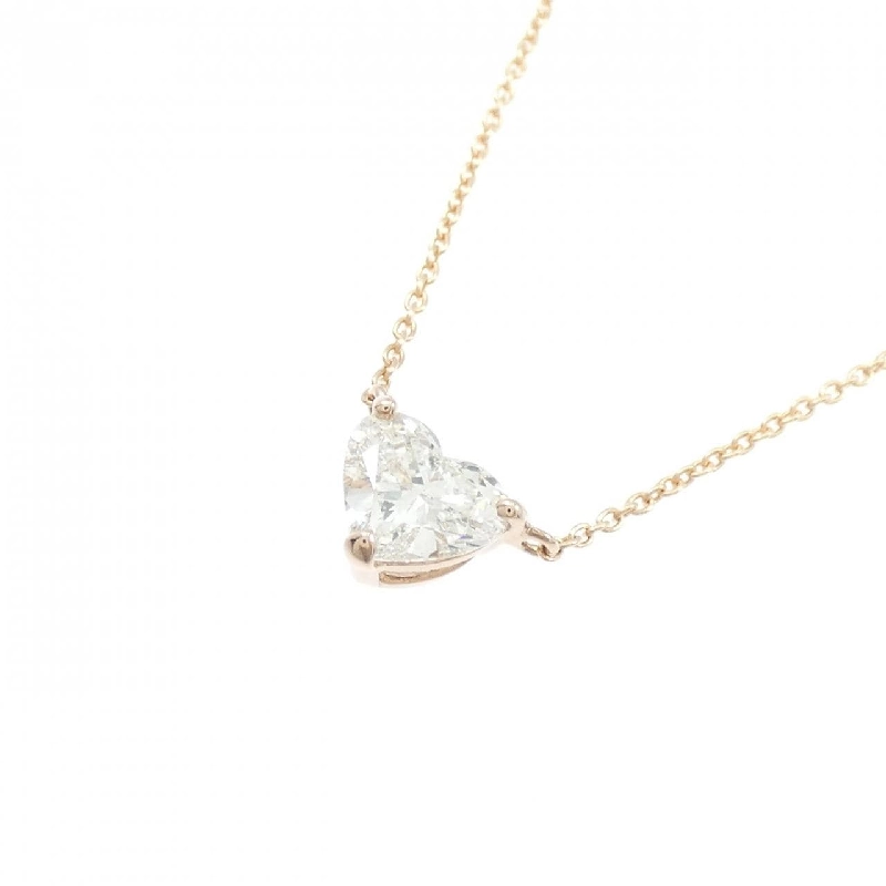 Dây chuyền kim cương K18PG 0.579CT J SI2 hình trái tim - Hàng hiệu chính hãng 875431