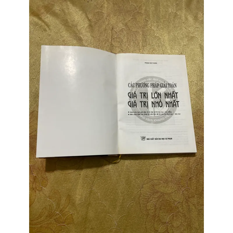 CÁC PHƯƠNG PHÁP GIẢI TOÁN GIÁ TRỊ LỚN NHẤT NHỎ NHẤT- PHAN HUY KHẢI 728500