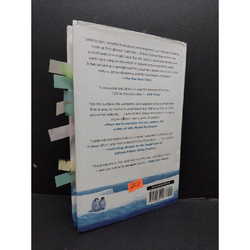 Our iceberg is melting (bìa cứng) mới 80% bẩn nhẹ có viết trang đầu và note vào sách HCM1008 John Kotter NGOẠI VĂN 199552