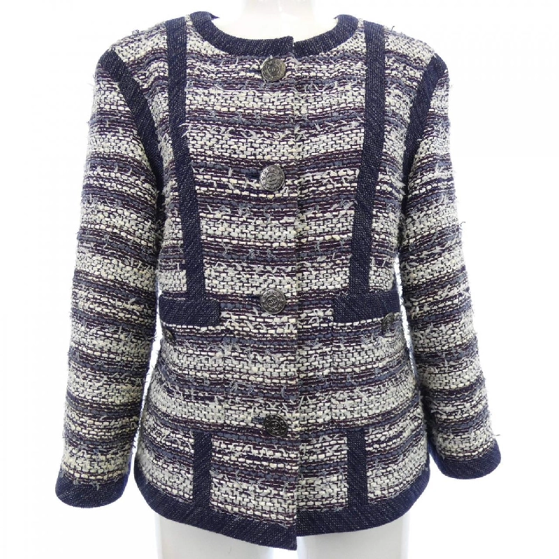 Jacket không cổ CHANEL P45580V33648 627762