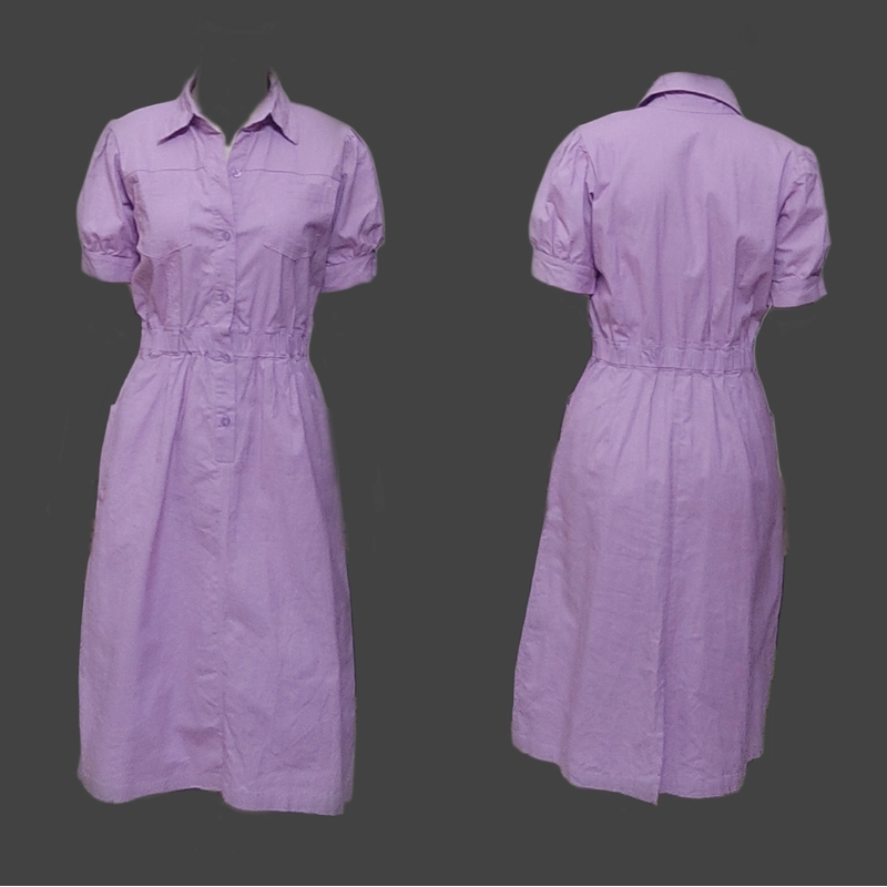 Đầm vải thô màu tím size M của Hải Anh 485659