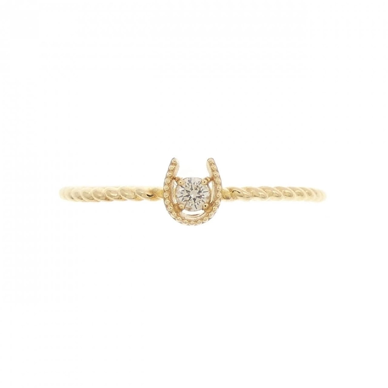 【Sản phẩm mới】Nhẫn kim cương hình móng ngựa K18YG 0.03CT 673656