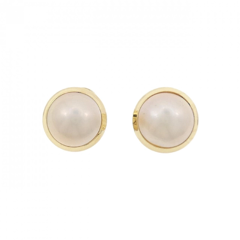 K18YG Mabe Pearl Earrings - Hàng hiệu Authentic 873613