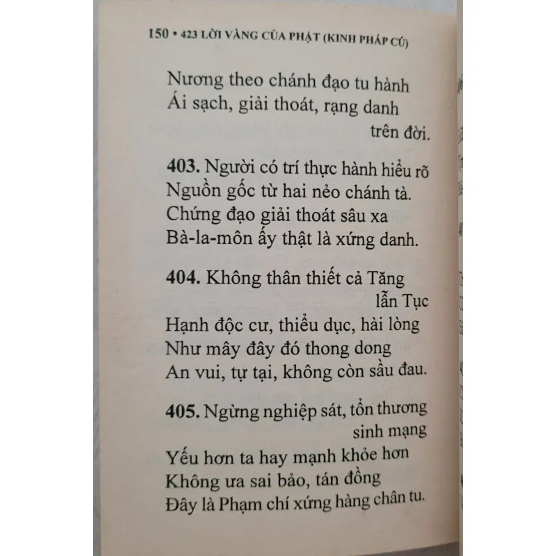 423 lời vàng của Phật - kinh Pháp cú (còn mới 85%) 977168