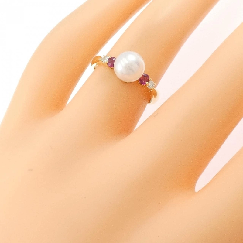 Nhẫn ngọc trai Akoya K18YG 6.9mm - Hàng hiệu Chính hãng 851864