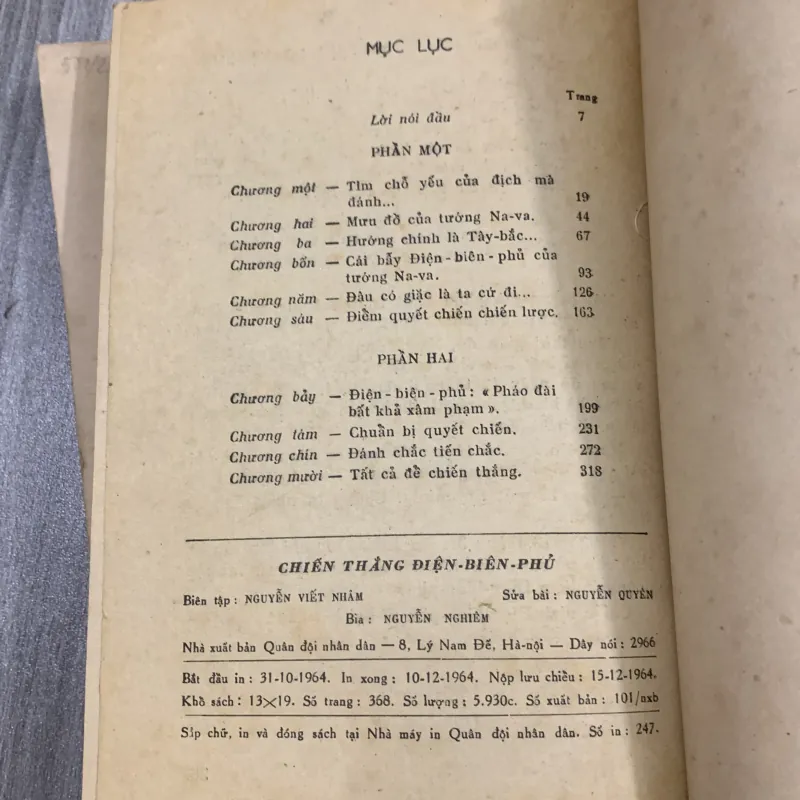 Chiến thắng điện biên phủ ký sự 1964. Bộ 2 cuốn. 10a3 1025775