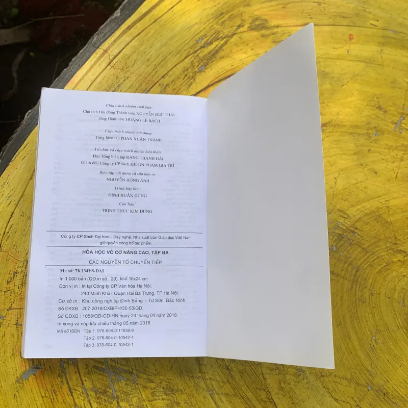 HOÁ HỌC VÔ CƠ NÂNG CAO - tập ba - CÁC NGUYÊN TỐ CHUYỂN TIẾP- HOÀNG NHÂM 792917