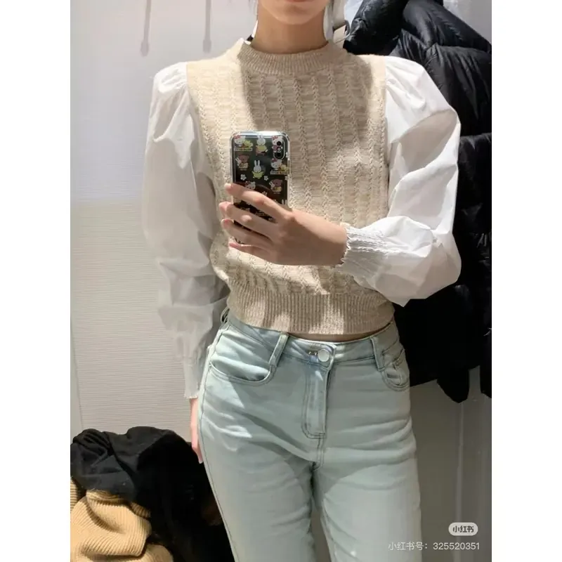 Áo len phối tay bồng nhẹ 778755