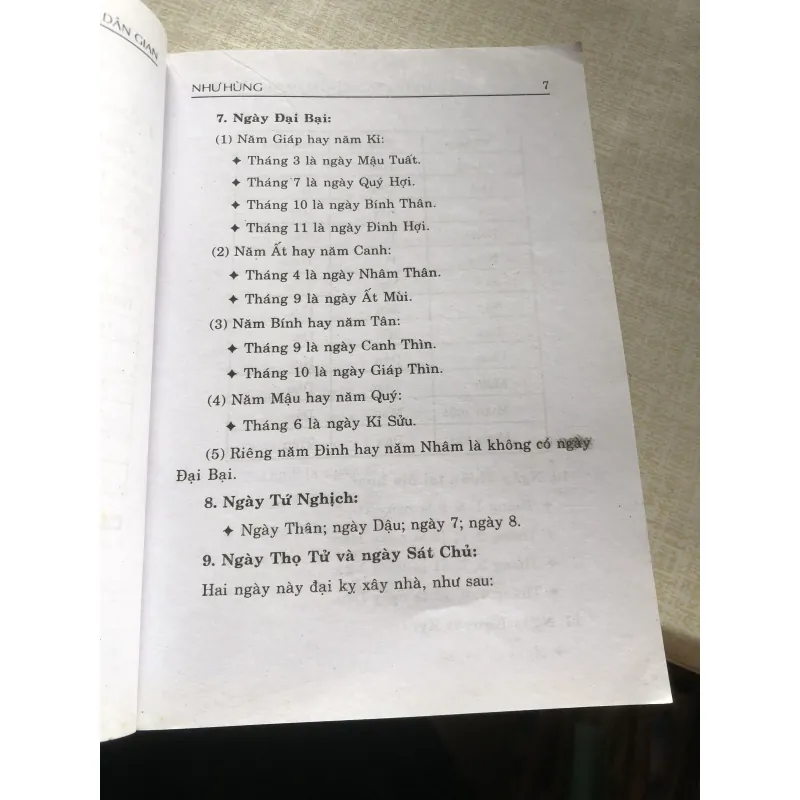 Phong tục kiêng kỵ trong dân gian-Như Hùng  971180