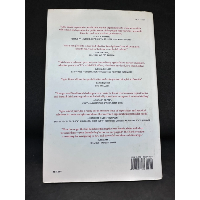 [Phiên Chợ Sách Cũ] Agile talent (hard cover) Jon Younger - Norm Smallwood 1503 409393
