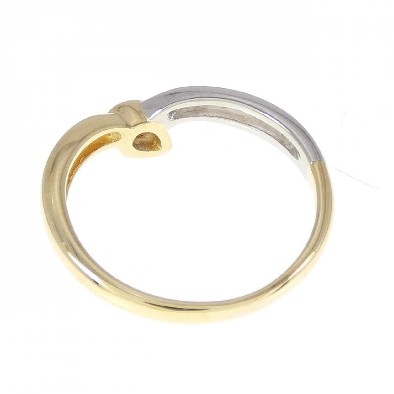 Nhẫn kim cương K18YG/PT 0.12CT 673384