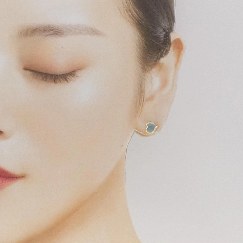 K18YG Blue Topaz Bông tai - Hàng hiệu Chính hãng 874691