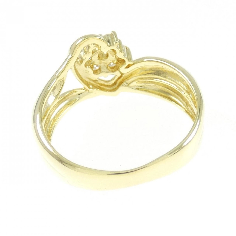 Nhẫn kim cương hoa K18YG 0.18CT 671334