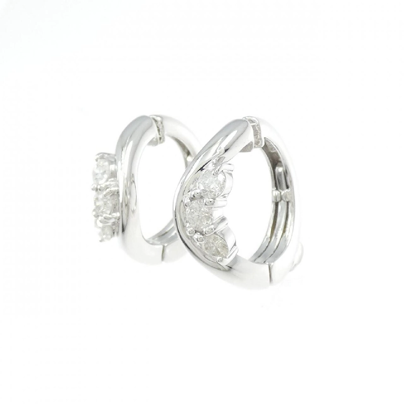 K18WG Bông tai kim cương ba viên 0.50CT - Hàng hiệu Chính hãng 874030