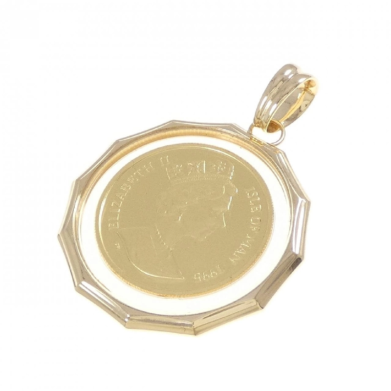 K18YG(枠) Đồng xu Mặt dây chuyền - Hàng hiệu Chính hãng 864949