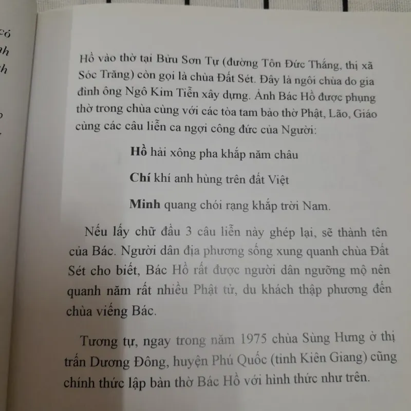 Biểu tượng HỒ CHÍ MINH trong lòng dân Nam Bộ qua việc thờ phụng. Tg. Hà T. Thanh Thủy 798805