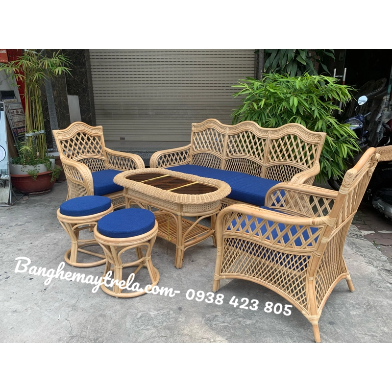 Sofa mây phòng khách hiện đại giá rẻ 551009