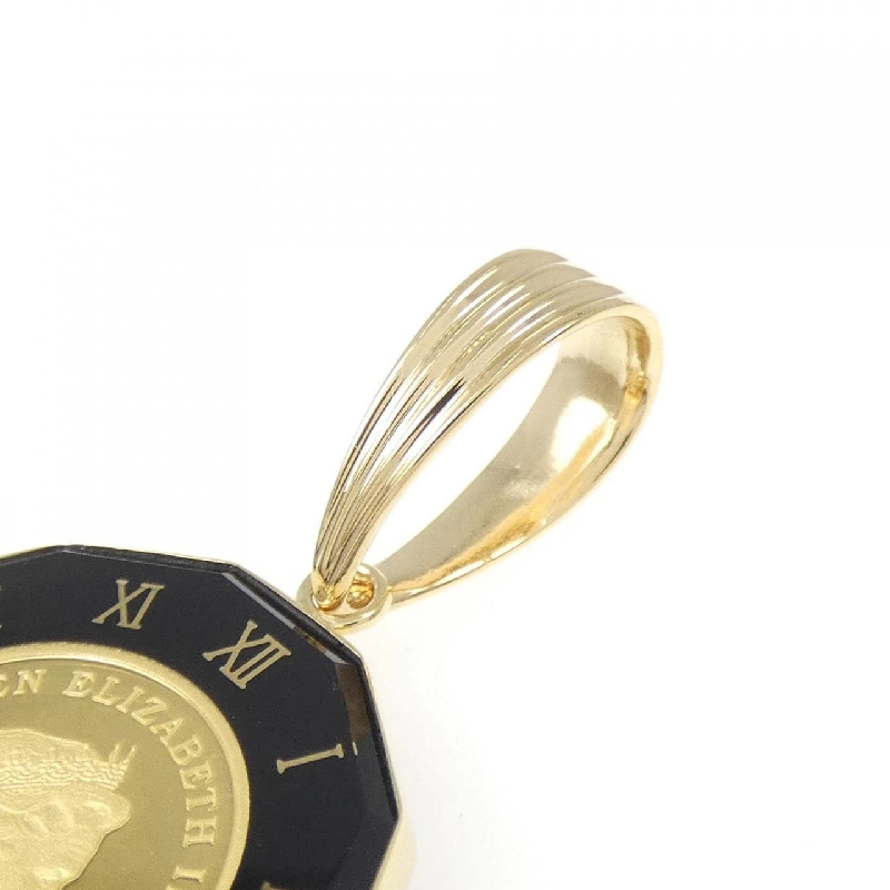 K18YG(枠) Đồng xu Mặt dây chuyền - Hàng hiệu Chính hãng 861620