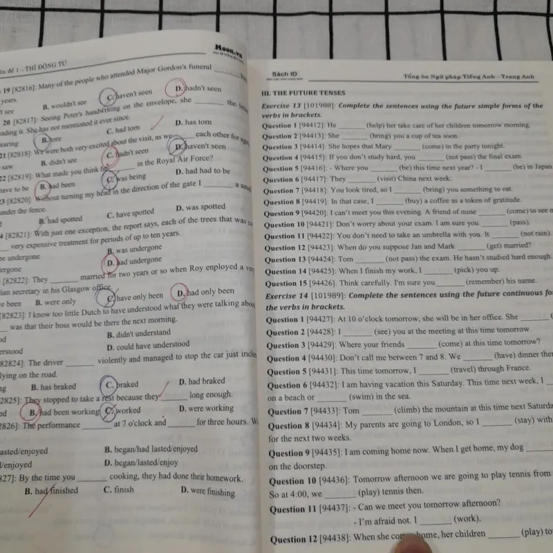 TỔNG ÔN NGỮ PHÁP TIẾNG ANH. Tg. Cô TRANG ANH trang Moon.vn 792414