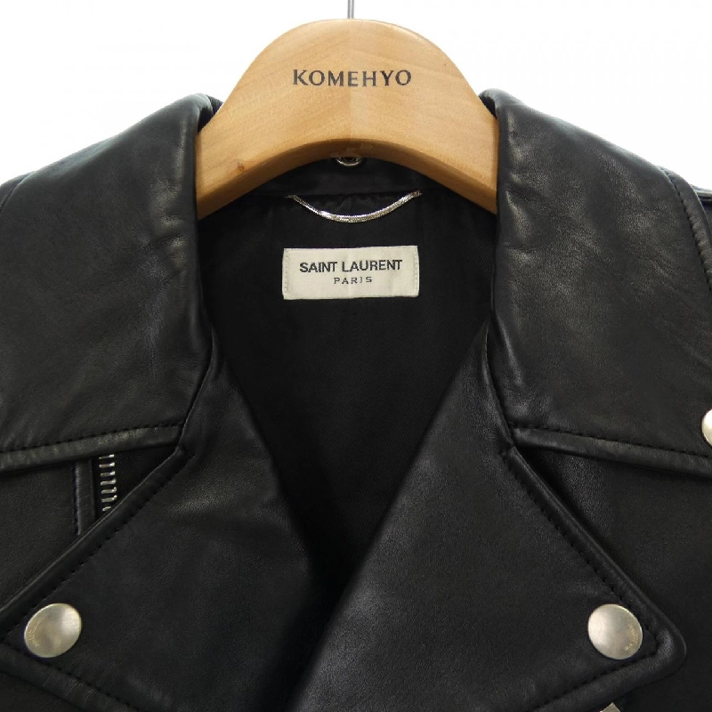 Áo khoác da biker SAINT LAURENT - Hàng hiệu Authentic 896022