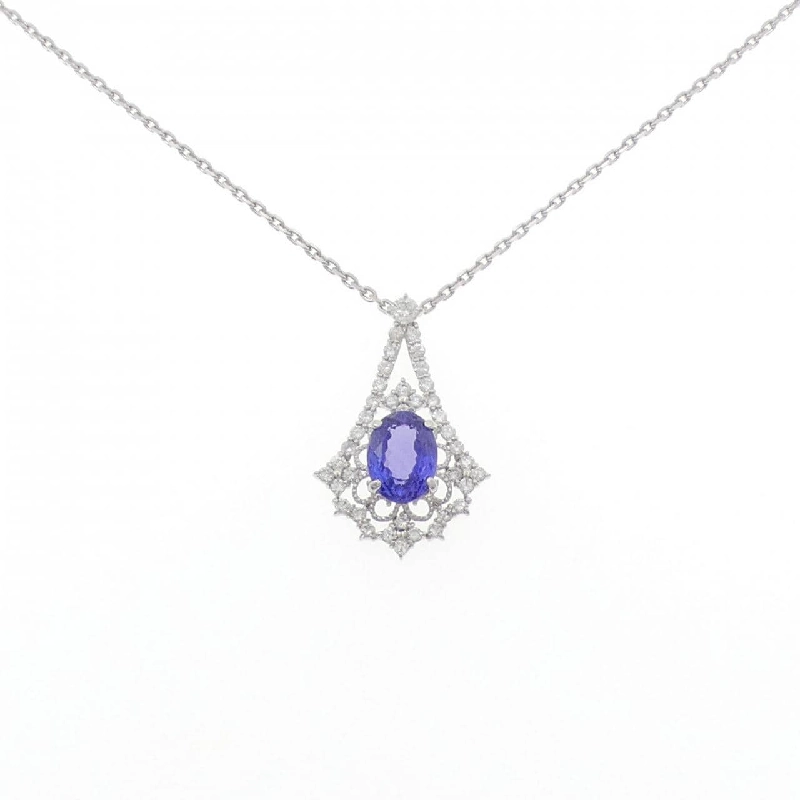 Dây chuyền Tanzanite PT900/PT850 4.362CT - Hàng hiệu Authentic 858562
