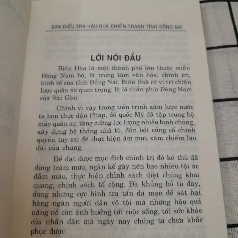 TỘI ÁC Thực dân Pháp Đế quốc Mỹ trên địa bản Thành phố Biên Hòa. Ban Điều tra tình ĐN 601452