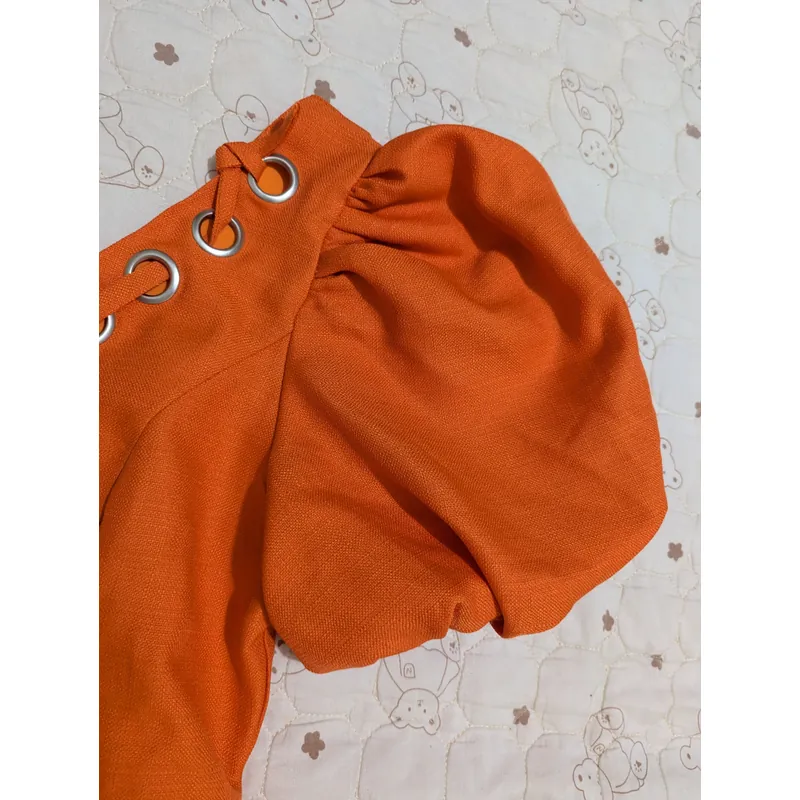 Váy liền xoè tay bồng cut-out  604961