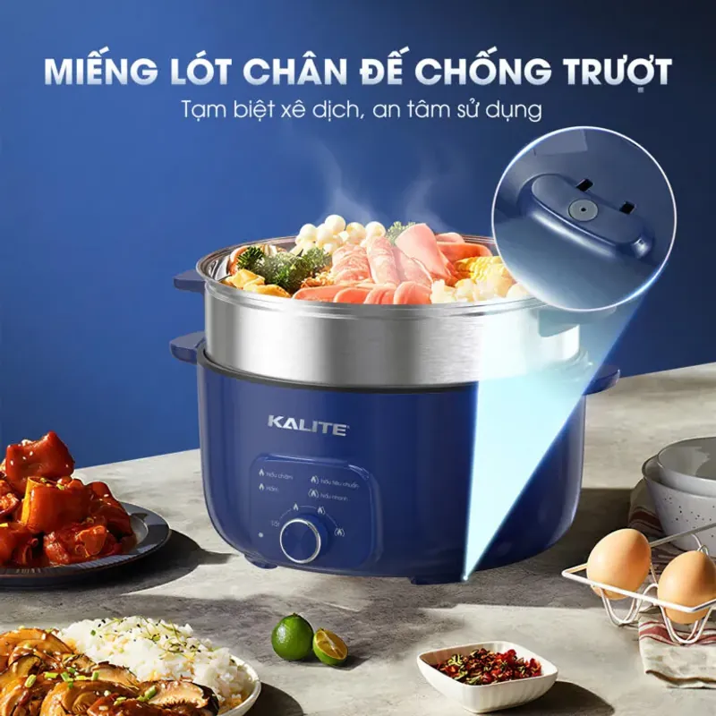 Nồi lẩu hấp KALITE KL568-S đa năng 2 tầng 11L chĩnh hãng mới 100% 572366