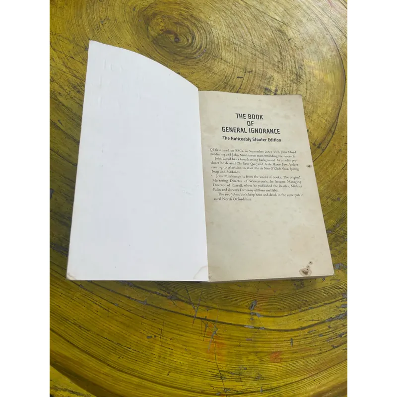 BOOK OF GENERAL IGNORANCE- JOHN LLOYD AND JOHN MITCHINSON 553489
