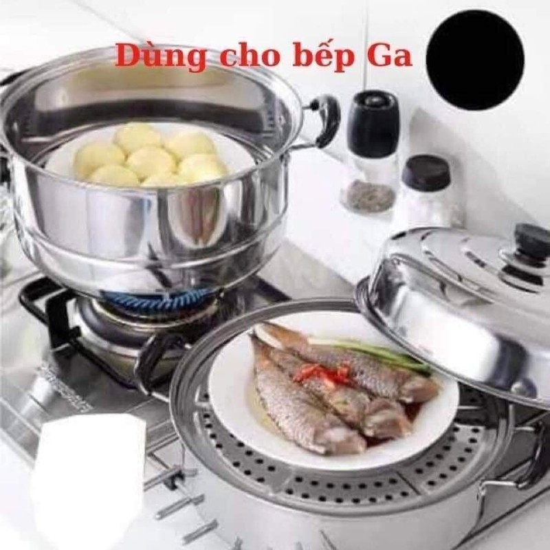 Nồi hấp 3 tầng 28cm inox 🤎🤎🤎 164955