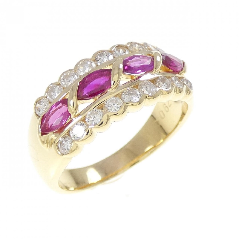 Nhẫn Ruby K18YG 0.70CT - Hàng hiệu Chính hãng 848997