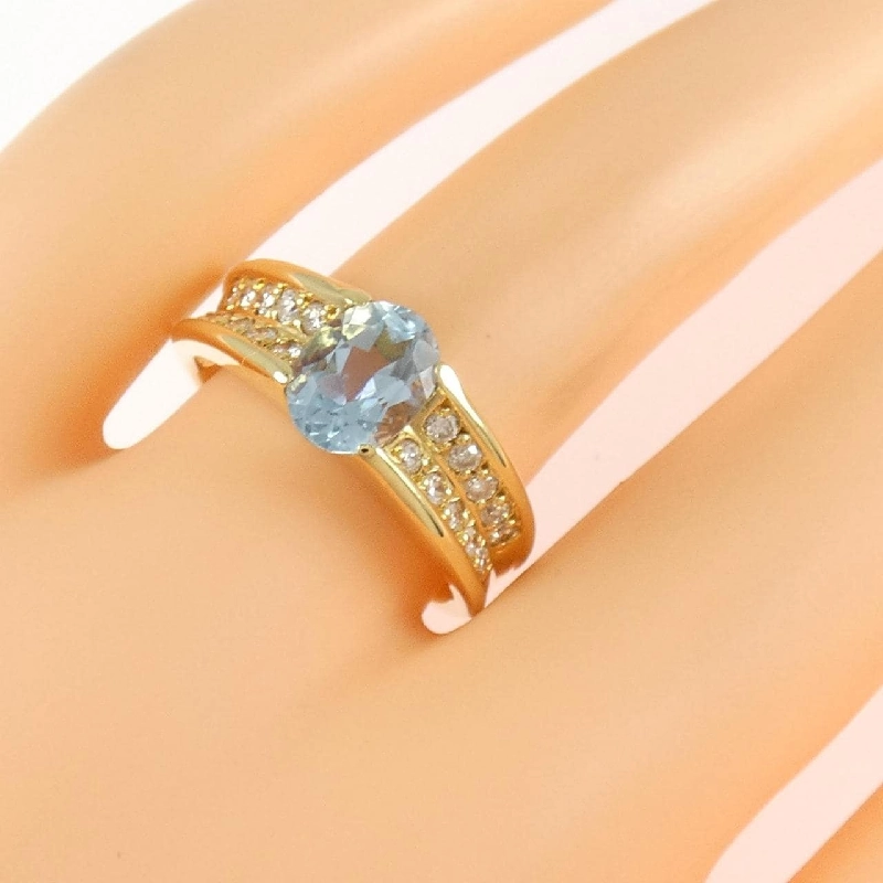 Nhẫn Aquamarine K18YG 1.01CT - Hàng hiệu Chính hãng 850567