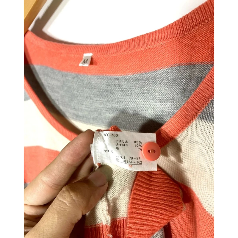 Áo Cadigan Mongtogi  Nhật Kẻ Sọc Trẻ Trung.Size M/L
 462628