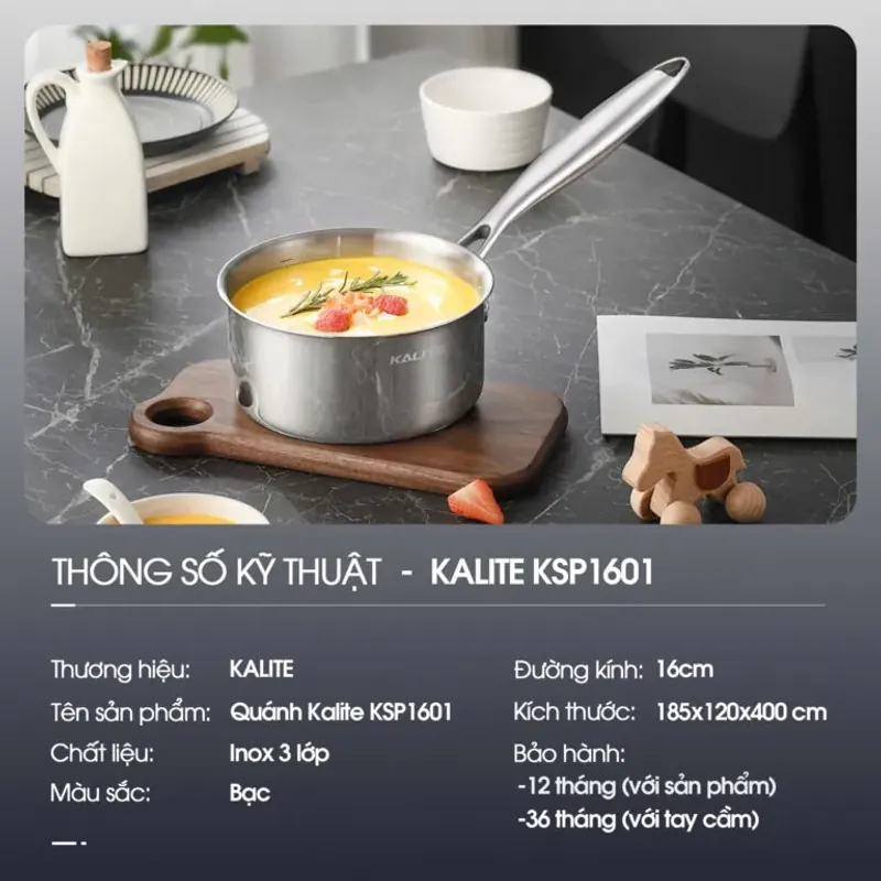 Quánh inox Kalite KSP1601 3 lớp cao cấp 593746