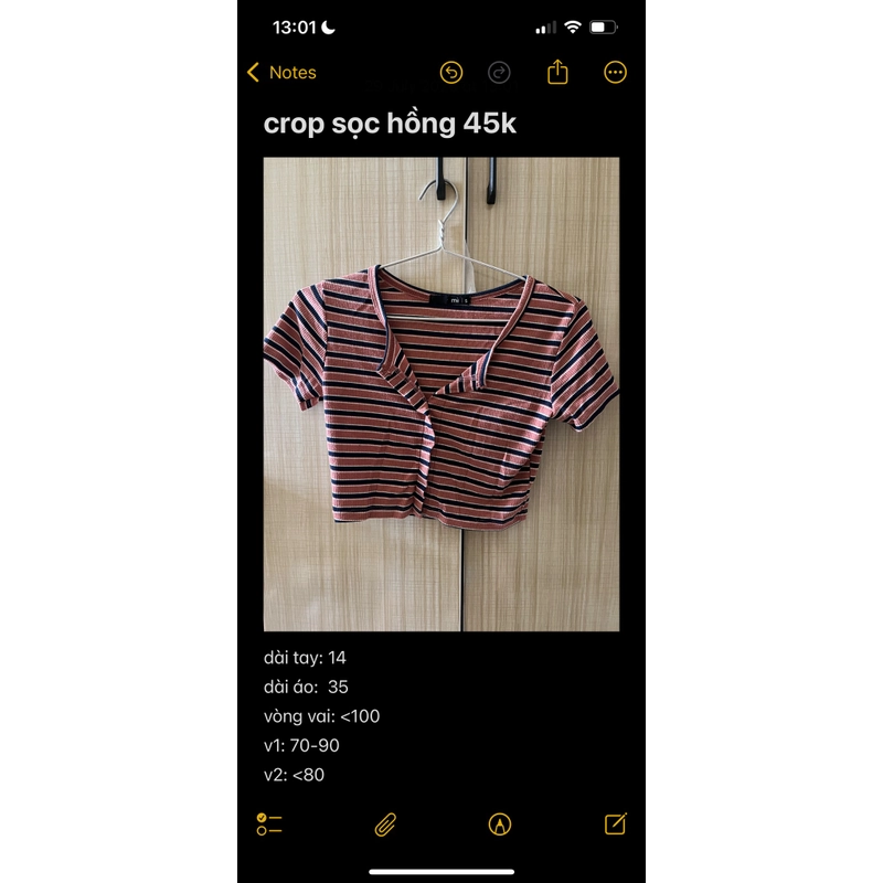 ÁO CROPTOP SỌC HỒNG 519825