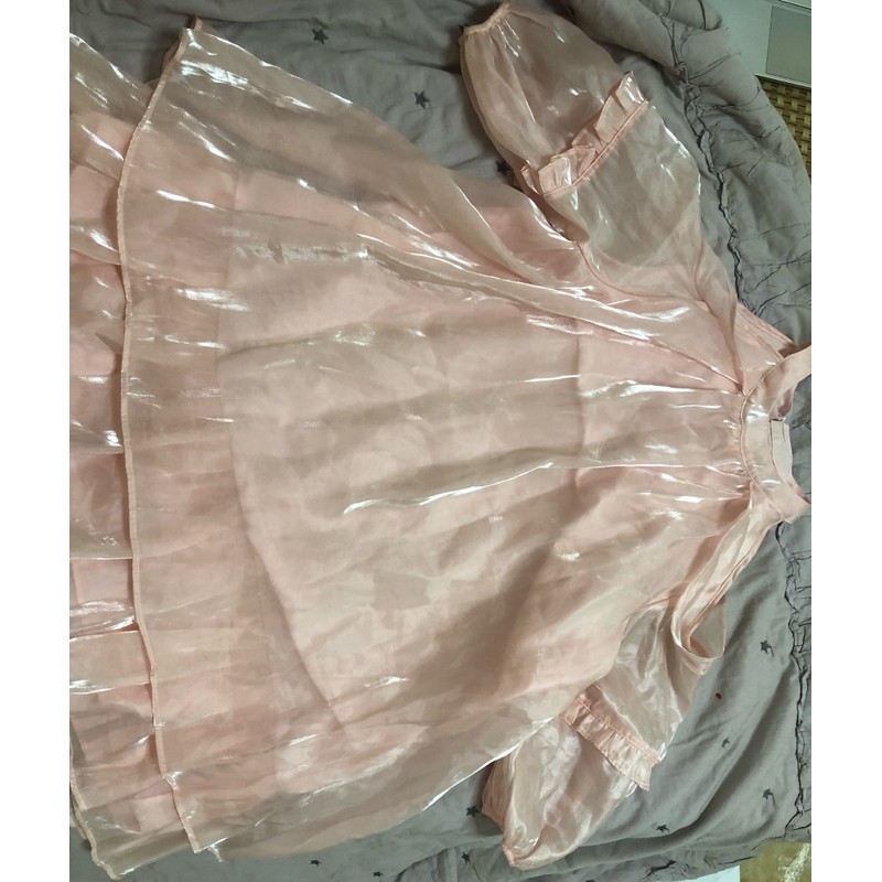 váy babydoll hồng nữ và váy công chúa trắng bồng 184793